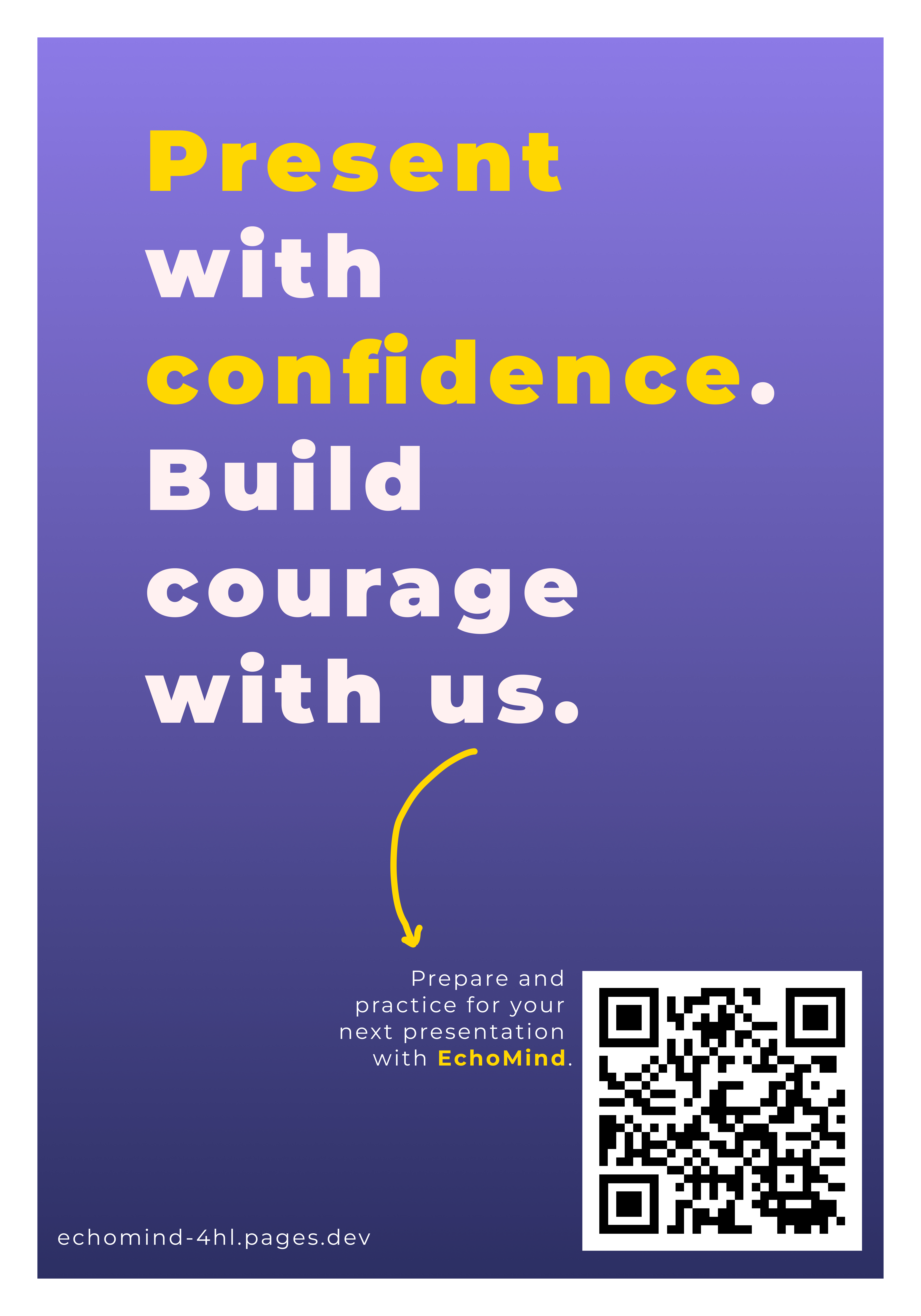 EchoMind Side Poster - Present with Confidence