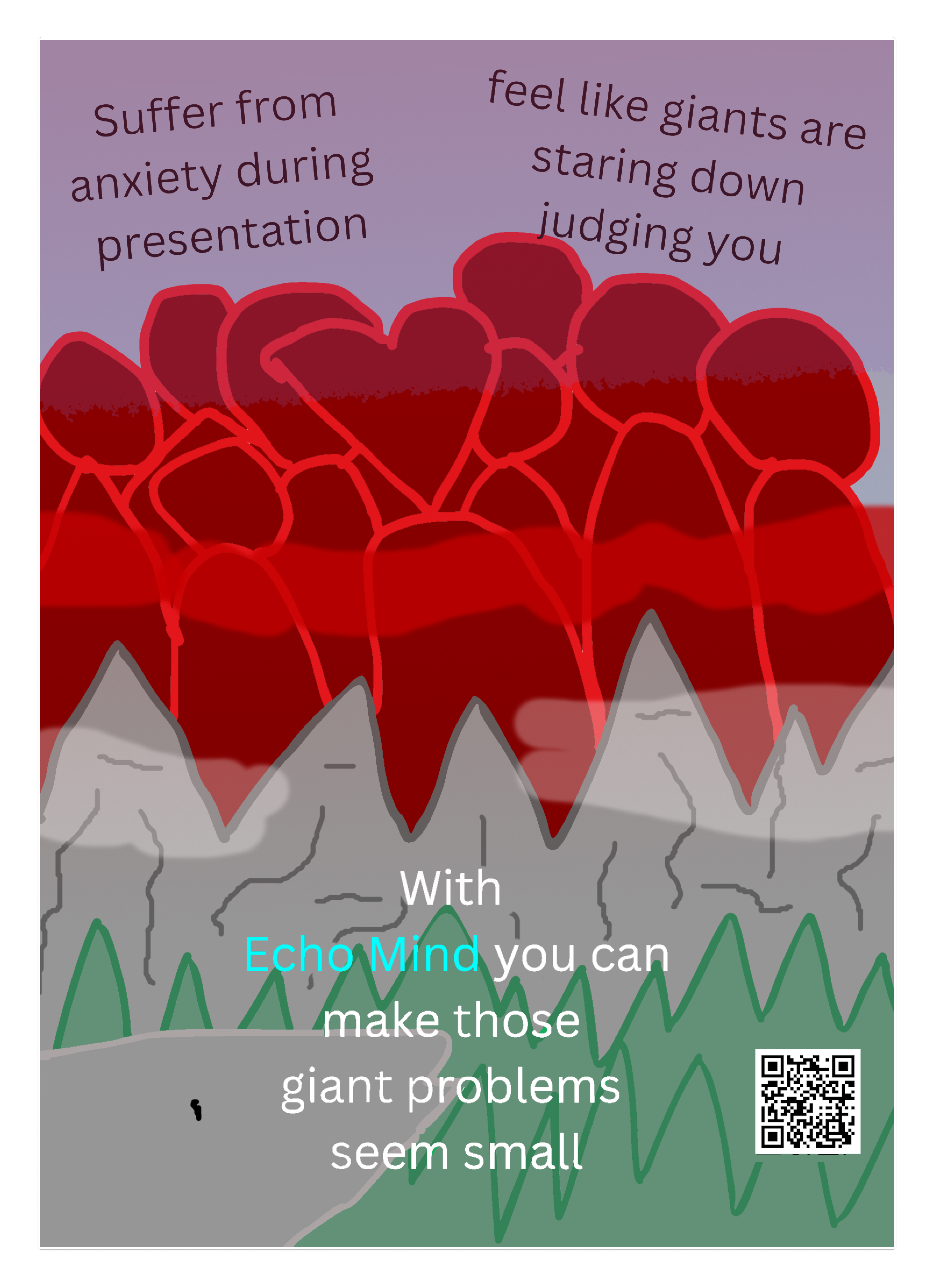 EchoMind Side Poster - Make Problems Seem Small