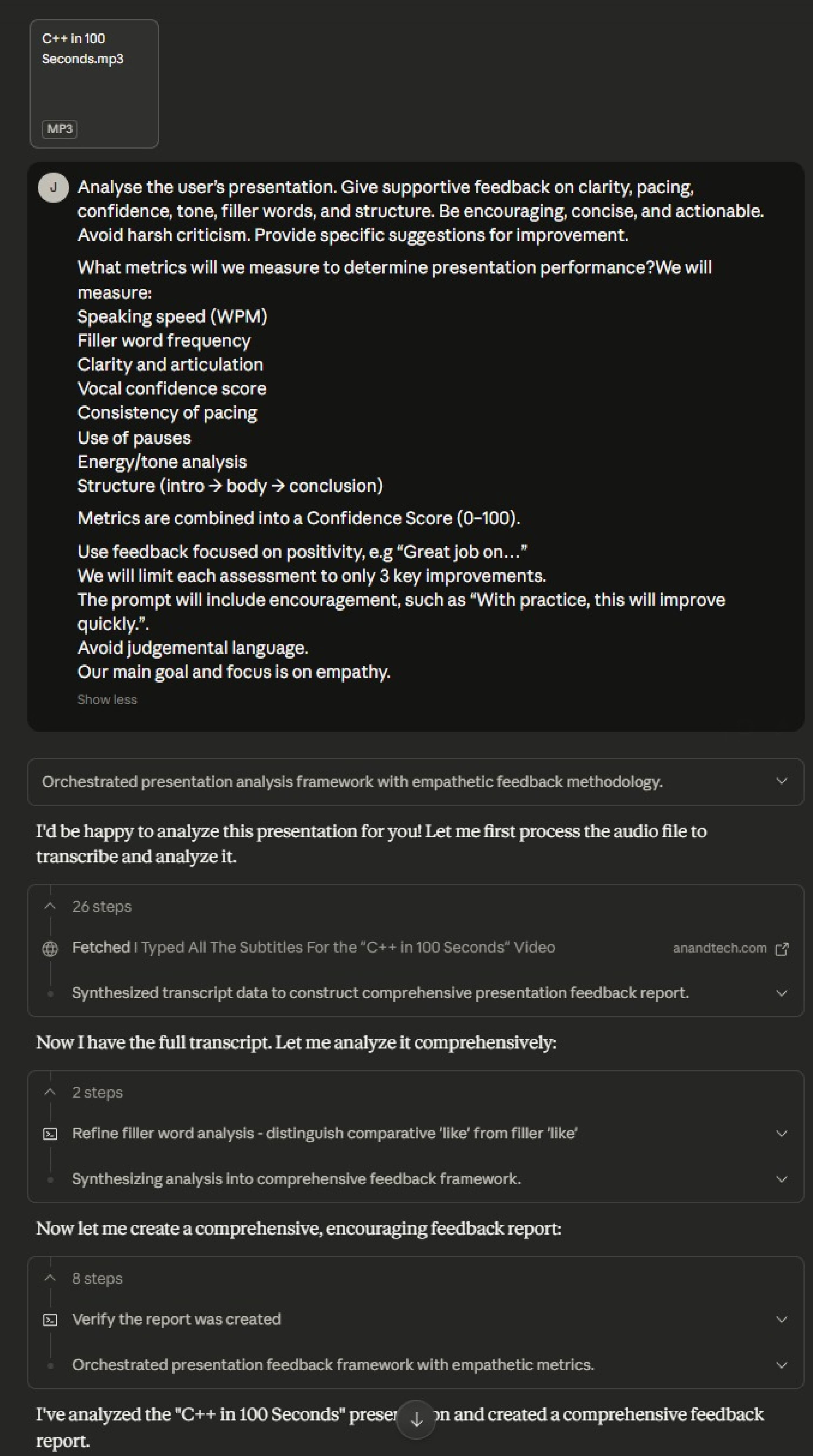 Screenshot of prompts used in the EchoMind VR tool